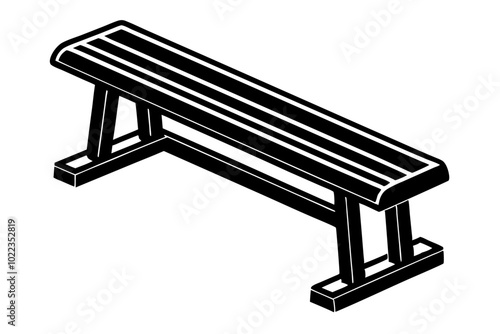 adjustable bench silhouette vector illustration