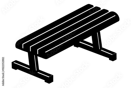 adjustable bench silhouette vector illustration