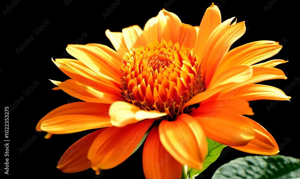 Time Lapse of Orange Dahlia Flower Blooming Time Lapse of Orange Dahlia Flower Blooming
