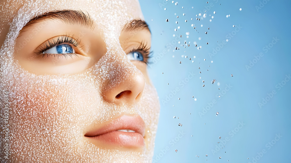 Hydrating Facial Mask with Water Droplets Hydrating Facial Mask with Water Droplets