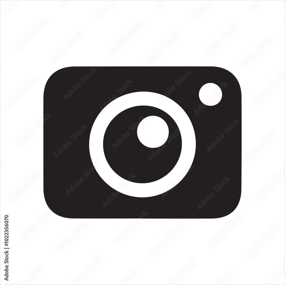 Hand Drawn Photo Camera icon vector silhouette Hand Drawn Photo Camera icon vector silhouette