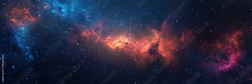 Fototapeta premium astronomy concept with nebula in outer space