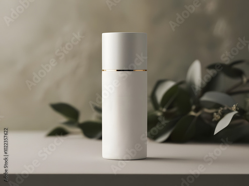 Wallpaper Mural illustration of a cosmetic bottle mock up design isolated on natural background	 Torontodigital.ca