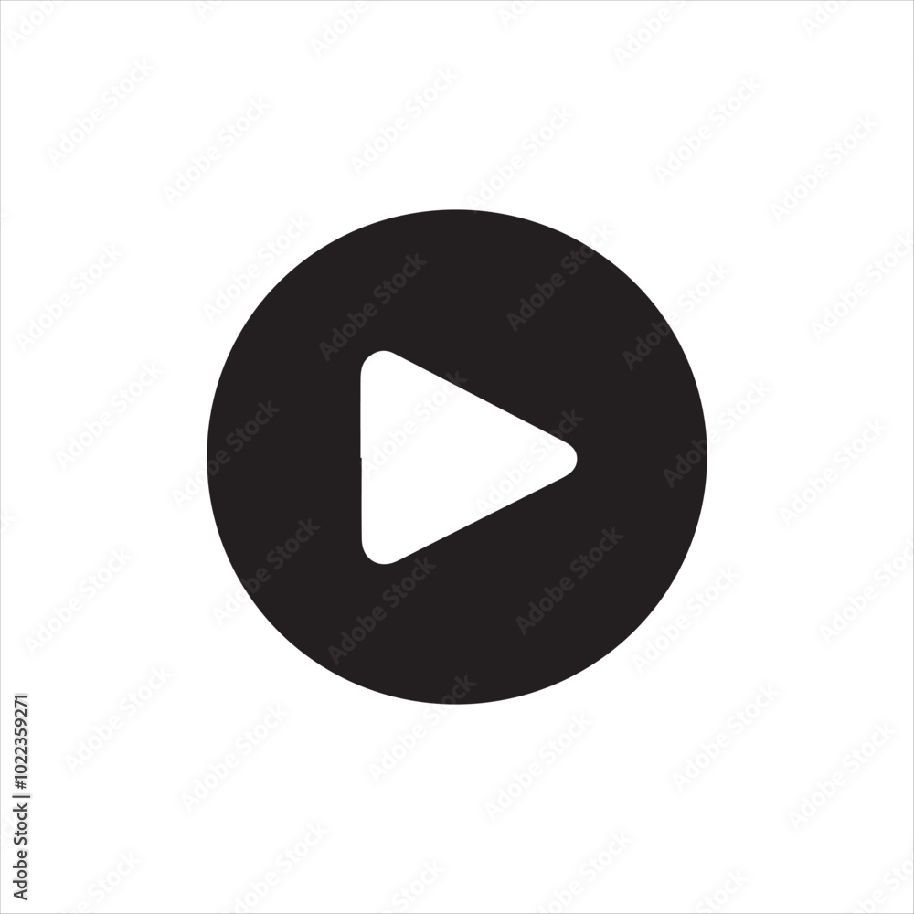 Hand Drawn Play icon on the internet button Hand Drawn Play icon on the internet button