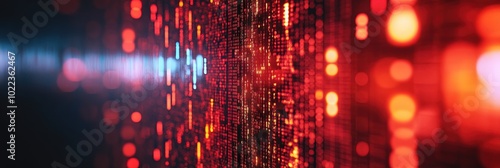 Wallpaper Mural red digital data Torontodigital.ca