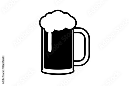 Beer Mug | vector silhouette illustration on white background
