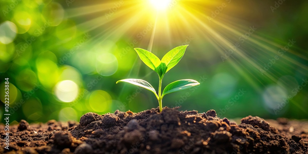 A young plant emerges from the soil, bathed in the warm glow of the setting sun, symbolizing resilience, growth, and the promise of a vibrant future. A young plant emerges from the soil, bathed in the warm glow of the setting sun, symbolizing resilience, growth, and the promise of a vibrant future.