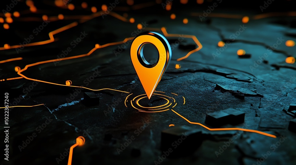 With its vibrant orange hue cutting through the darkness, the 3D location icon evokes a sense of urgency and purpose, guiding travelers along their chosen paths with speed and efficiency. With its vibrant orange hue cutting through the darkness, the 3D location icon evokes a sense of urgency and purpose, guiding travelers along their chosen paths with speed and efficiency.
