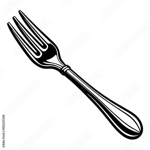  realistic fork on a white background