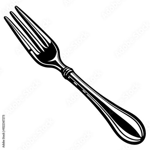  realistic fork on a white background