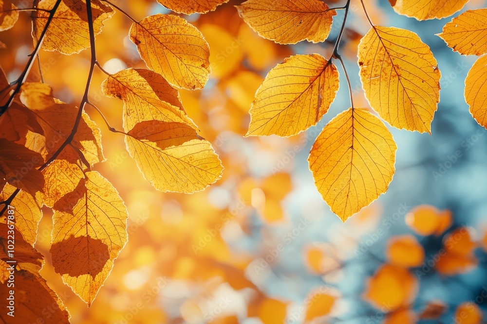 Fototapeta premium Fallen Leaves Season Background