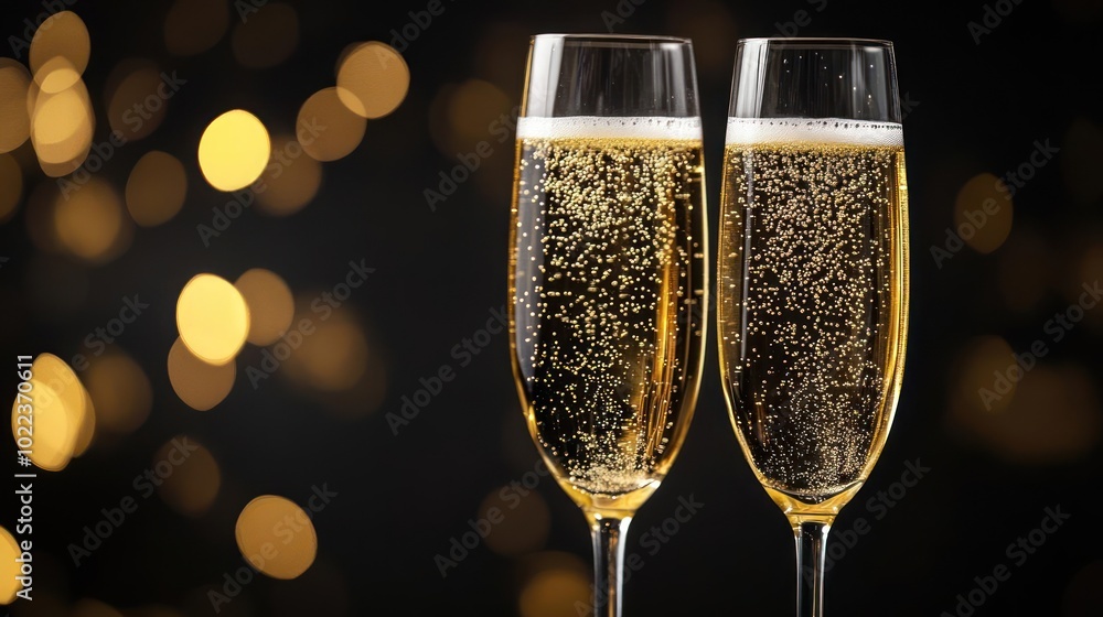two glasses of champagne are next to each other two glasses of champagne are next to each other