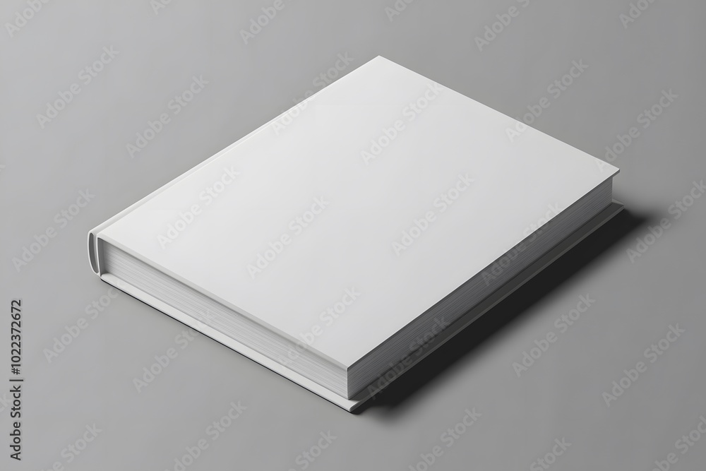 A minimalist white book rests on a gray surface, showcasing simplicity and elegance in design. A minimalist white book rests on a gray surface, showcasing simplicity and elegance in design.