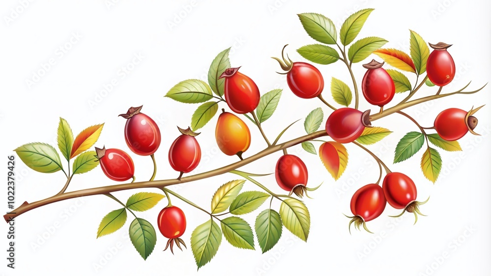 Architectural Elegance in Rosehip Doodle Vector Illustration for Nature Lovers and Designers Architectural Elegance in Rosehip Doodle Vector Illustration for Nature Lovers and Designers