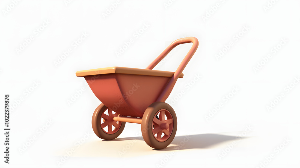 Wheelbarrow icon farm and Agriculture 3D Wheelbarrow icon farm and Agriculture 3D