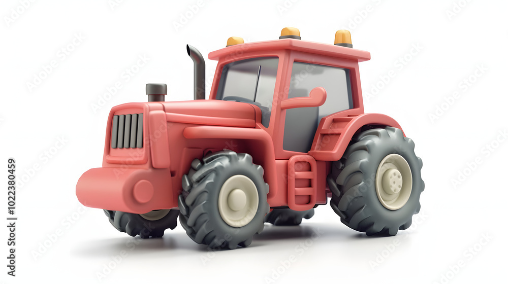 Tractor icon farm and Agriculture 3D Tractor icon farm and Agriculture 3D