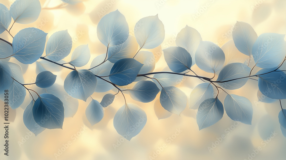 Top view of dry leaves with tentacle network spread over grey surface of autumn forest, abstract composition of delicate translucent leaves, pale shades of cream, light blue, and soft grey Top view of dry leaves with tentacle network spread over grey surface of autumn forest, abstract composition of delicate translucent leaves, pale shades of cream, light blue, and soft grey