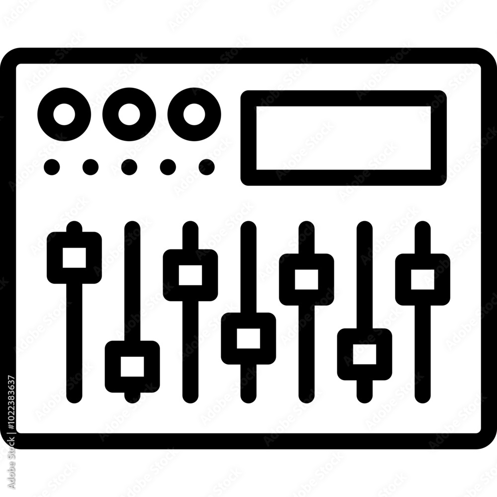 mixer icon illustration design with outline mixer icon illustration design with outline