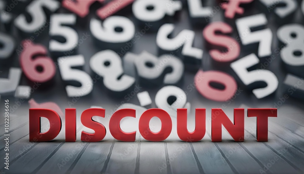 Discount Promotion with Colorful Numbers Background Discount Promotion with Colorful Numbers Background