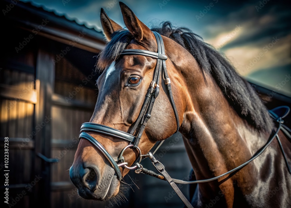 Obraz premium Capture the Essence of Equine Elegance: Hold the Horse by the Reins in Stunning Product Photography
