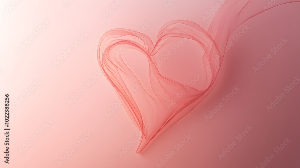 A single line forming a heart, on a soft pink background.
A single line forming a heart, on a soft pink background.