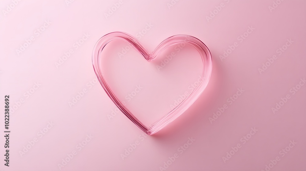 A single line forming a heart, on a soft pink background.
A single line forming a heart, on a soft pink background.