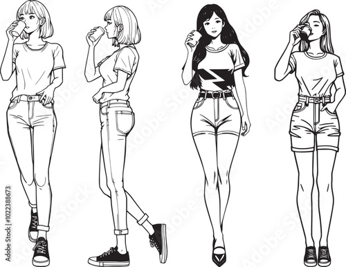 Hand drawing of a person