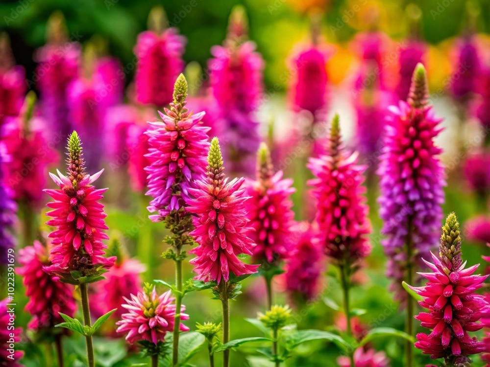 Close-Up of Rocket Herb Blossoms in Vibrant Garden with Blurred Background for Nature Lovers and Garden Enthusiasts Close-Up of Rocket Herb Blossoms in Vibrant Garden with Blurred Background for Nature Lovers and Garden Enthusiasts