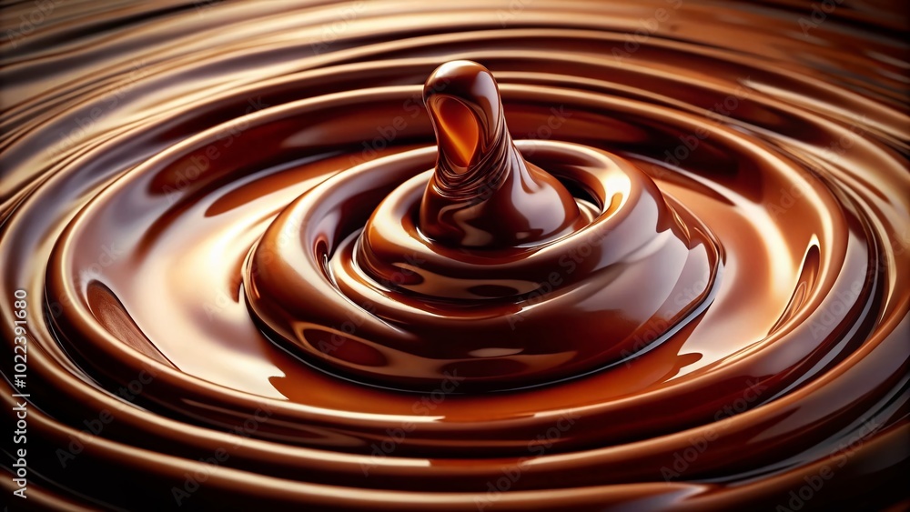 Close-Up of Rich Liquid Chocolate Dripping with Elegance for Culinary Art Close-Up of Rich Liquid Chocolate Dripping with Elegance for Culinary Art
