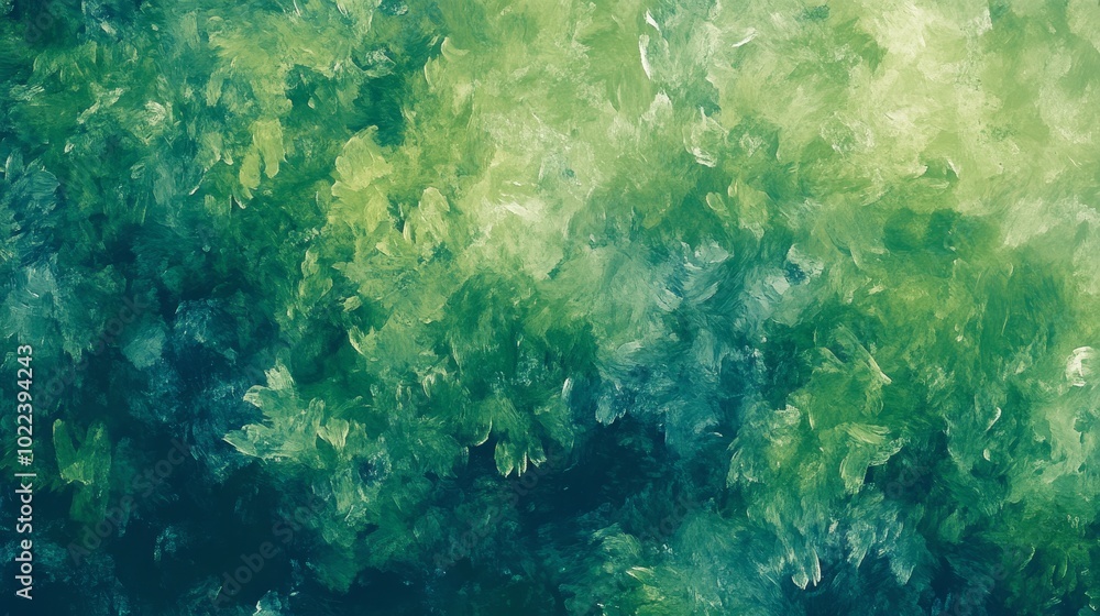 Fototapeta premium Serene Watercolor Abstract Background in Green and Blue Tones for Presentations and Advertising