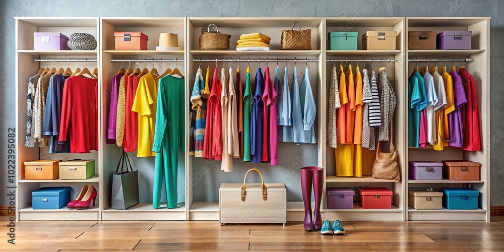 Colorful Wardrobe Full of Diverse Textures and Styles for Fashion Enthusiasts Colorful Wardrobe Full of Diverse Textures and Styles for Fashion Enthusiasts