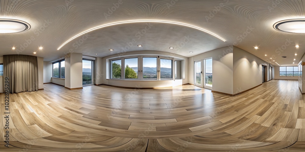 Complete 360 Degree HDRI Panorama of Empty Room with Spotlights for VR AR Experience Complete 360 Degree HDRI Panorama of Empty Room with Spotlights for VR AR Experience