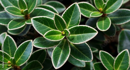 Yew plant leaves background