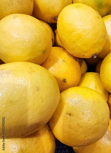 A collection of yellow lemons, suitable for background.