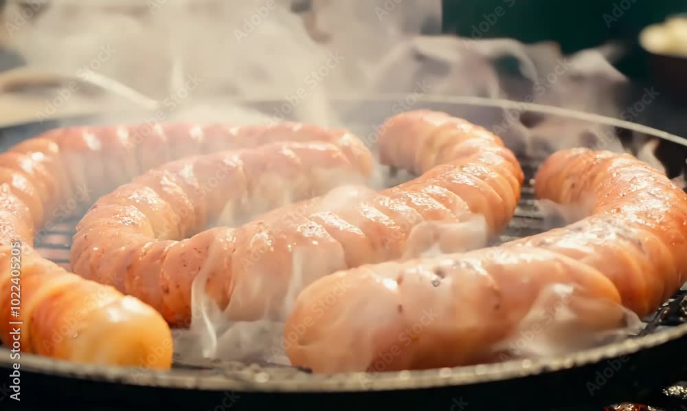 Sizzling Sausages on the Grill Sizzling Sausages on the Grill