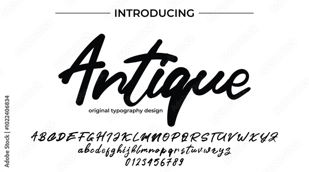 Antique Font Stylish brush painted an uppercase vector letters, alphabet, typeface Antique Font Stylish brush painted an uppercase vector letters, alphabet, typeface