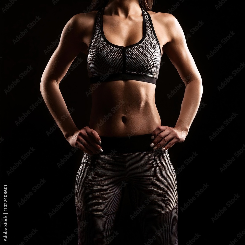 © GeorgV - Fit Woman in Workout Gear Posing Confidently
