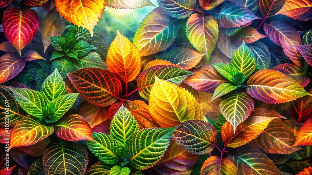 Elegant Double Exposure Leaves Pattern Background for Nature Lovers and Designers Elegant Double Exposure Leaves Pattern Background for Nature Lovers and Designers
