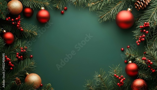 Merry Christmas and happy New Year elements background, top view