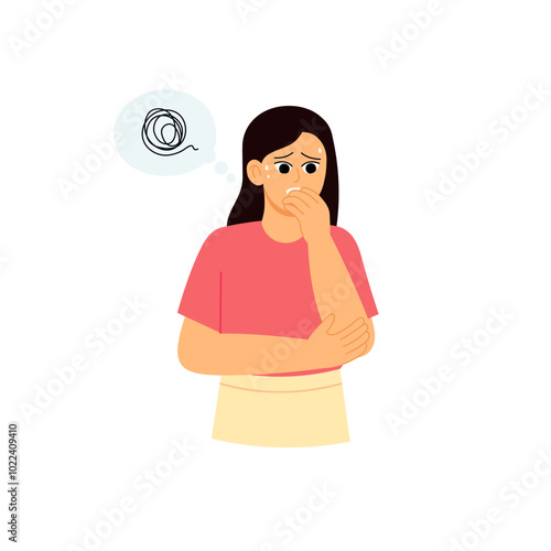 Hyperthyroidism Symptoms Illustration Nervousness