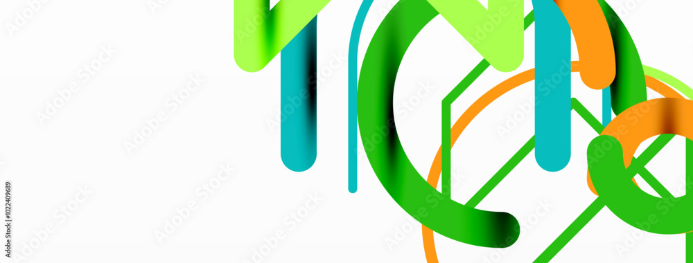 Linear design colorful circles and lines Linear design colorful circles and lines
