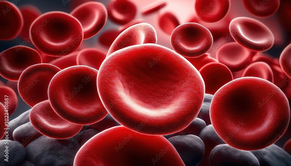 Blood Cells Under High Magnification Blood Cells Under High Magnification