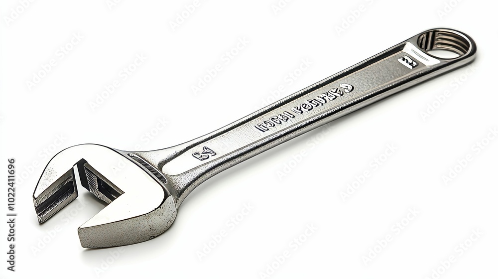 A Close-Up of a Silver Adjustable Wrench A Close-Up of a Silver Adjustable Wrench