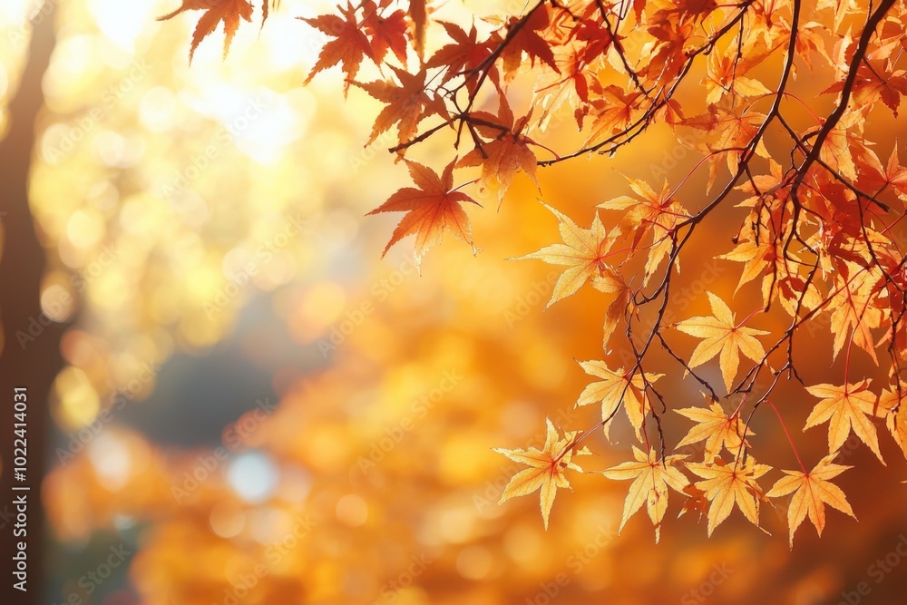 Fallen Leaves Season Background created with Generative AI Fallen Leaves Season Background created with Generative AI