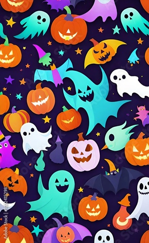 colorful halloween background