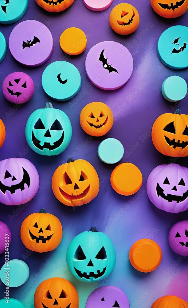 Fototapeta premium colorful halloween background