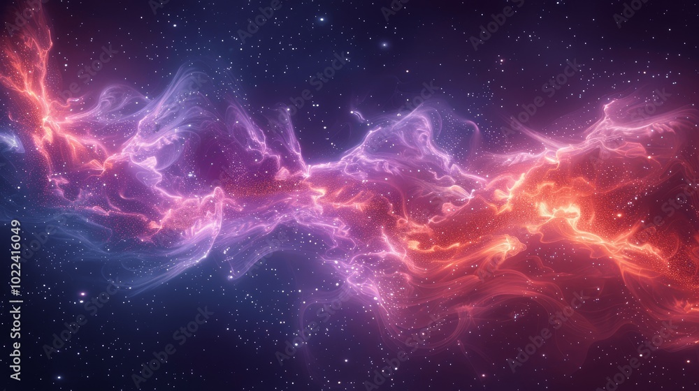 Colorful Abstract Space Background with Glowing Smoke Waves, Stars, Galaxy Fantasy Universe Banner Poster Design Colorful Abstract Space Background with Glowing Smoke Waves, Stars, Galaxy Fantasy Universe Banner Poster Design