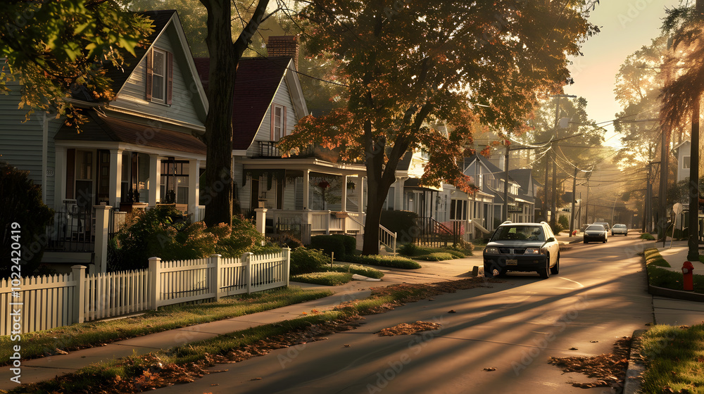 Teen practicing parallel parking on a quiet suburban street Teen practicing parallel parking on a quiet suburban street