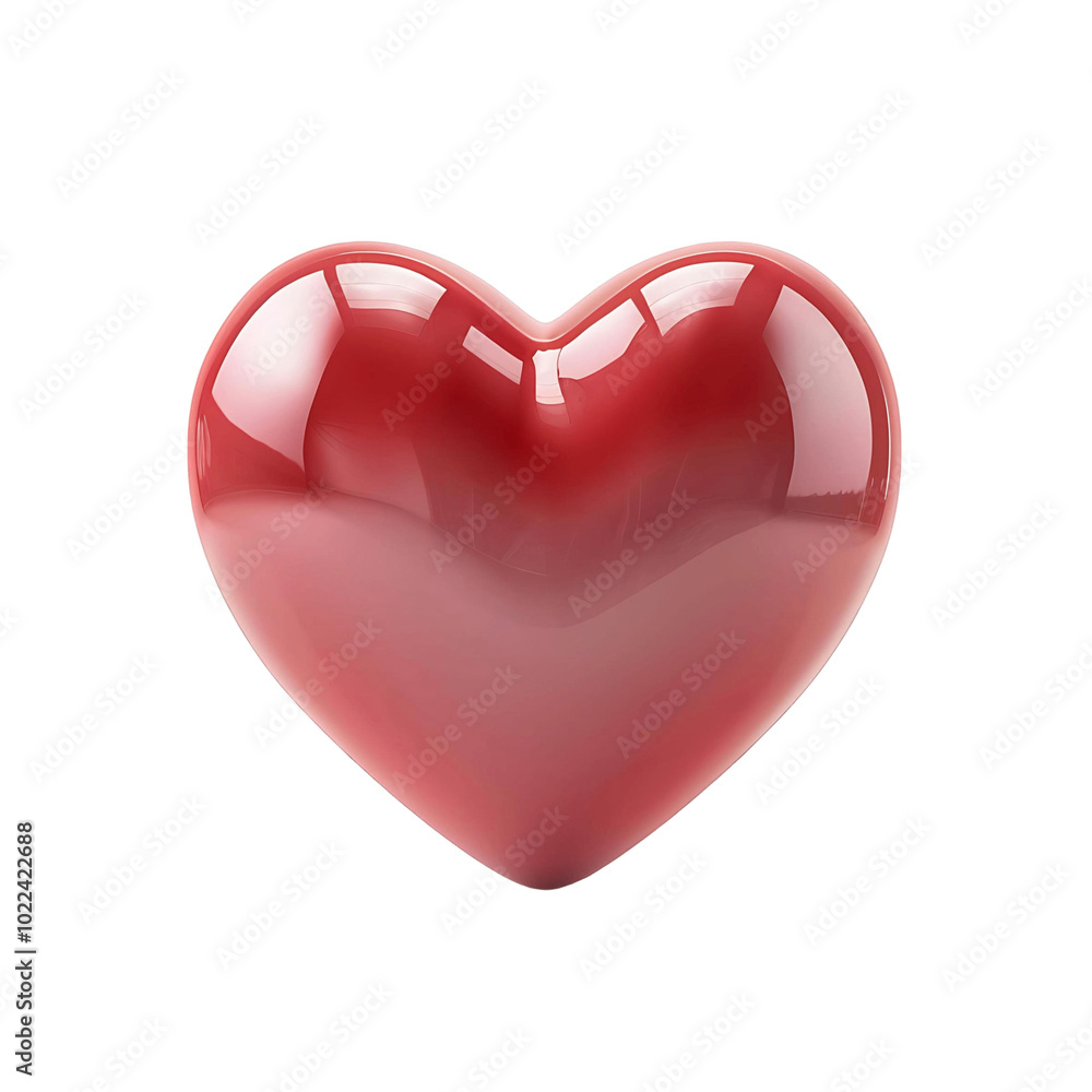 3D Red Heart Rendering with Velvet Texture 3D Red Heart Rendering with Velvet Texture
