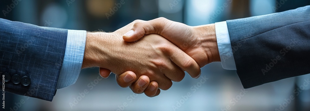 Two businessmen shaking hands in a business deal. Two businessmen shaking hands in a business deal.